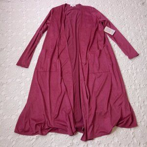 New Lularoe M Sarah Duster Cardigan Micro Suede